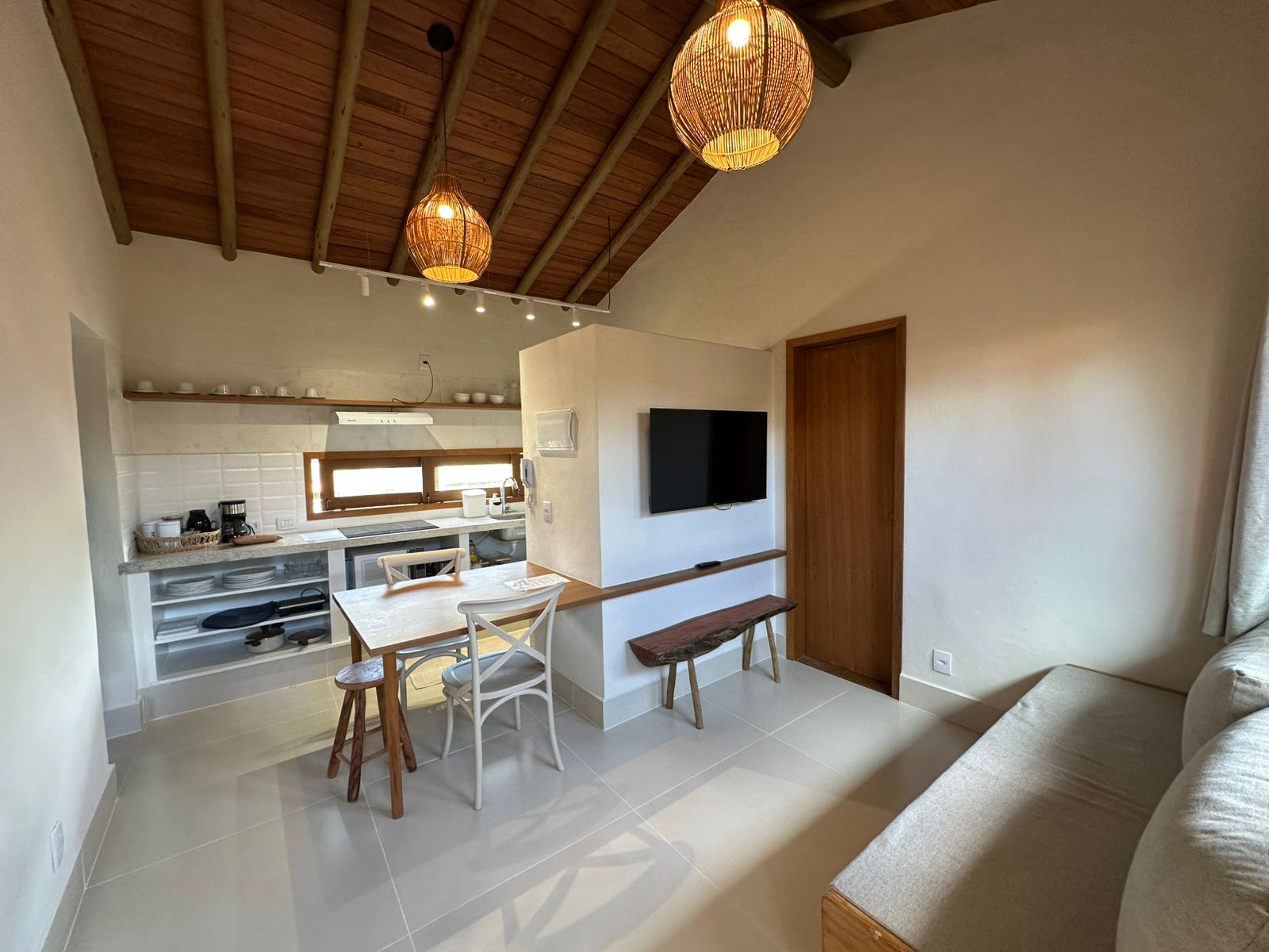 Sala e cozinha integradas